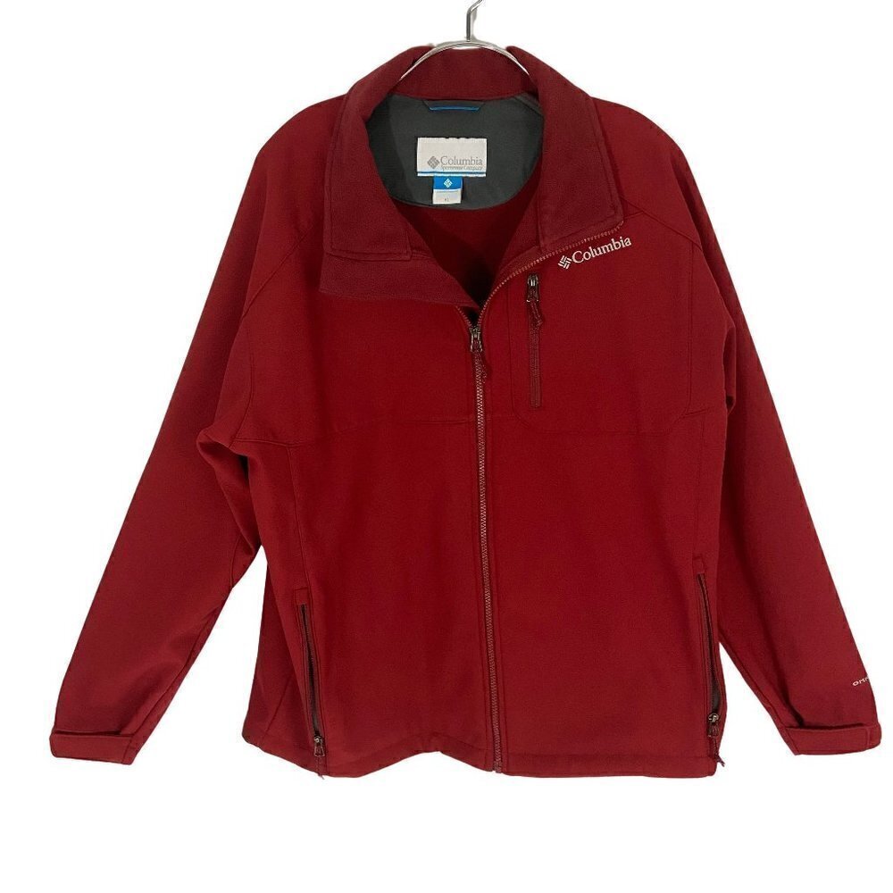 Columbia Omni-Shield Waterproof Winter / Rain Jacket Size XL Rust Red Full Zip